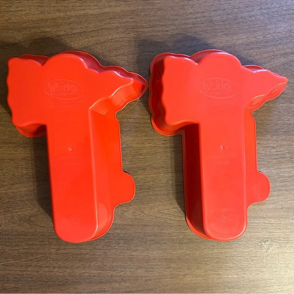 Two Atlanta Braves Whirley Drink Works Tomahawk Serving Bowl Chip Party Tray
